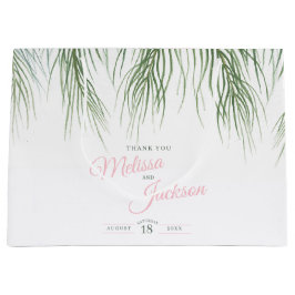 Tropiska handflatan bröllop tack vare rosa grönt o