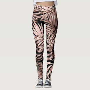 Tropiska Handflatan: Jungle-Blommönstret. Leggings