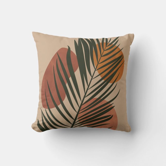 Tropiska Handflatan Löv - Botaniska Areca Kudde (Framsida)