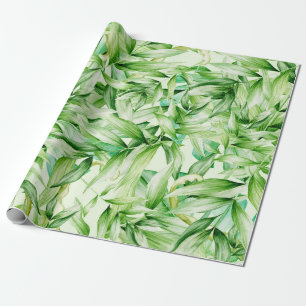 Tropiska Handflatan Löv Mönster Presentpapper