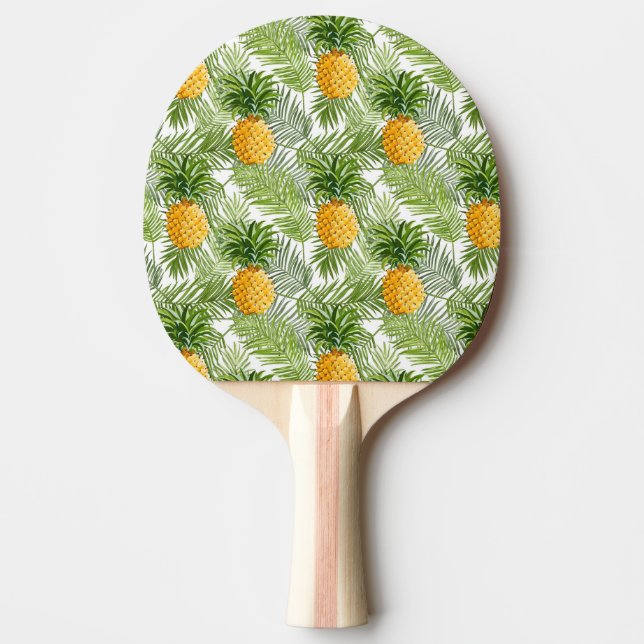 Tropiska Handflatan-Löv och ananas Pingisracket (Framsidan)