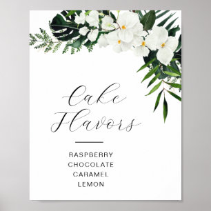 tropiska handflatan-löven  greenery Cake-smaktecke Poster