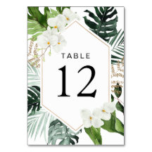 tropiska handflatan-löven grönt blommigt bröllop