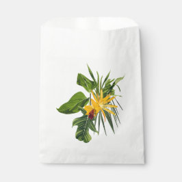 Tropiska handflatan och blommornas sammansättning.