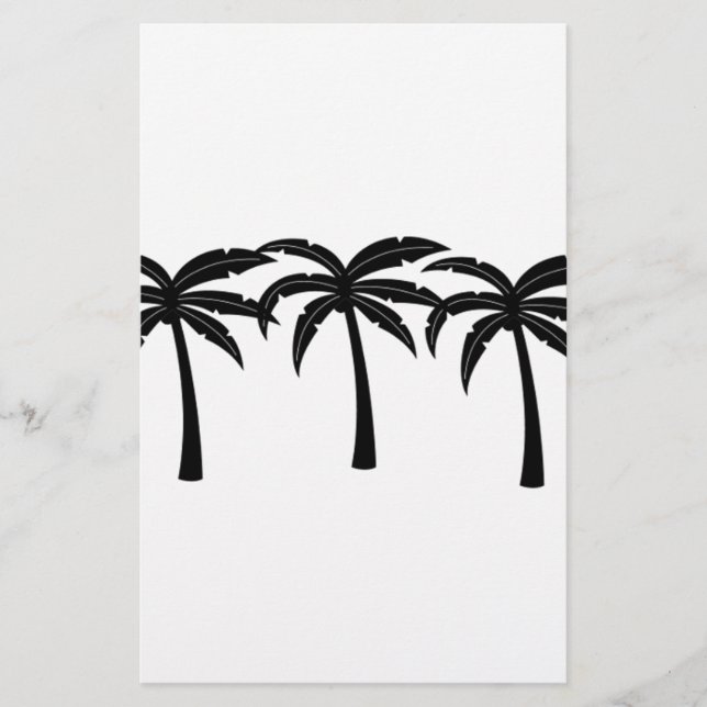 Tropiska Handflatan Träd Brevpapper (Framsida)