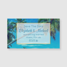 Tropiska Handflatan Träd Bröllop spara datum