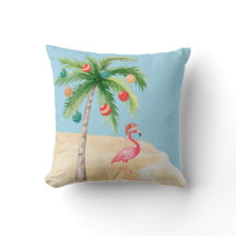 Tropiska Handflatan Träd Flamingo Helgdag