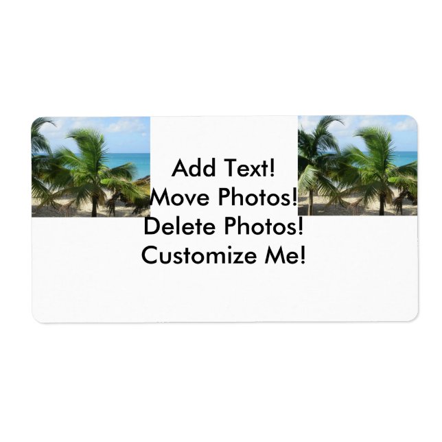 Tropiska Handflatan Träd Fraktsedel (Framsidan)