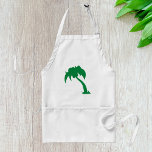 Tropiska Handflatan Träd Silhouette Grönt Island B Förkläde<br><div class="desc">Koka i stil med denna tropiska-tematiska plattor med en fet grönt-träd-silhuett. Perfekt för strand älskare, hemköksmästare, grillmästare och alla som har ett avslappnat övibe, lägger den här hållbara plattan till en aning paradiset i ditt kök eller utomhusgrillare. Den är tillverkad av högkvalitativ väv med justerbar passning och ger komfort och...</div>