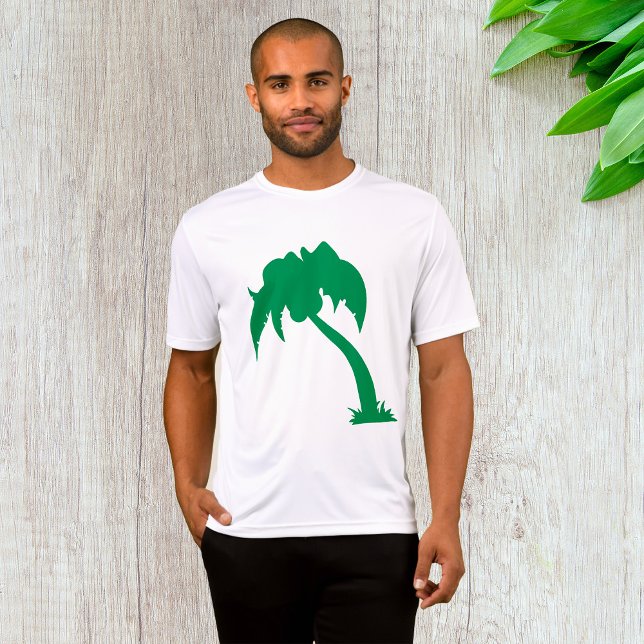 Tropiska Handflatan Träd Silhouette Grönt Island B T Shirt (Skapare uppladdad)