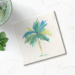 Tropiska Handflatan Träd Tiki Pub Stenunderlägg<br><div class="desc">Denna tropiska underlägg av träd-sten från handflatan var designad med hjälp av en kopia av min ursprungliga vattenfärgskonst i blått,  grönt och turkos. Perfekt för din tiki pub och gör underbara hemgåvor till köket eller barware för din strand eller semestersommarbostad. Designad av Victoria Grigaliunas. Mer information finns på www.zazzle.com/dotellabelle</div>