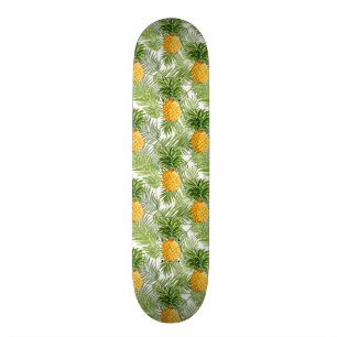 Tropiska handflatanlöv & ananas skateboard bräda 19,5 cm