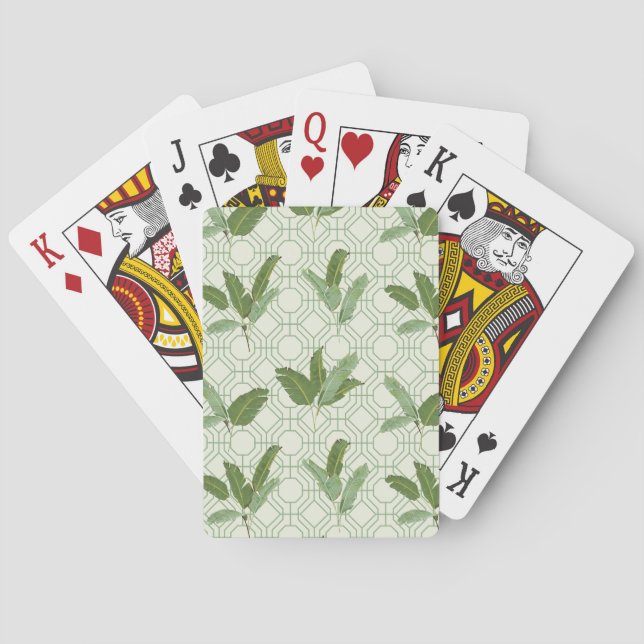 Tropiska handflatanlöv casinokort (Baksidan)