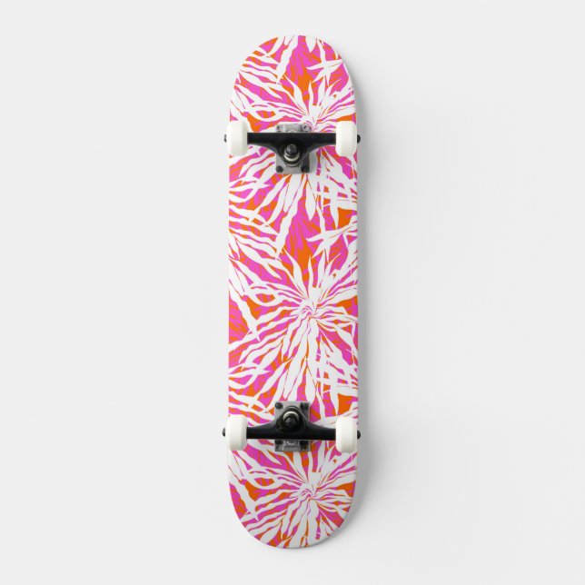Tropiska handflatanlöv skateboard bräda 21,5 cm (Framsida)