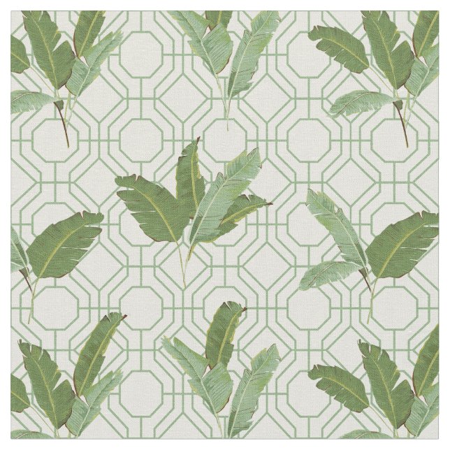 Tropiska handflatanlöv tyg (Närbild)