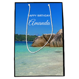 Tropiska havet med Rocky Beach Birthday