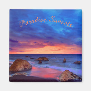 Tropiska havet Sunset Magnet