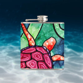 Tropiska havets sköldpadda Färgfläckig batik Stil Fickplunta