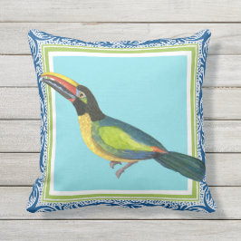 Tropiska havspersikor Toucan Bird Batik Mönster Ar Kudde