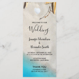 Tropiska havssandstranden, stjärnfisk bröllop program