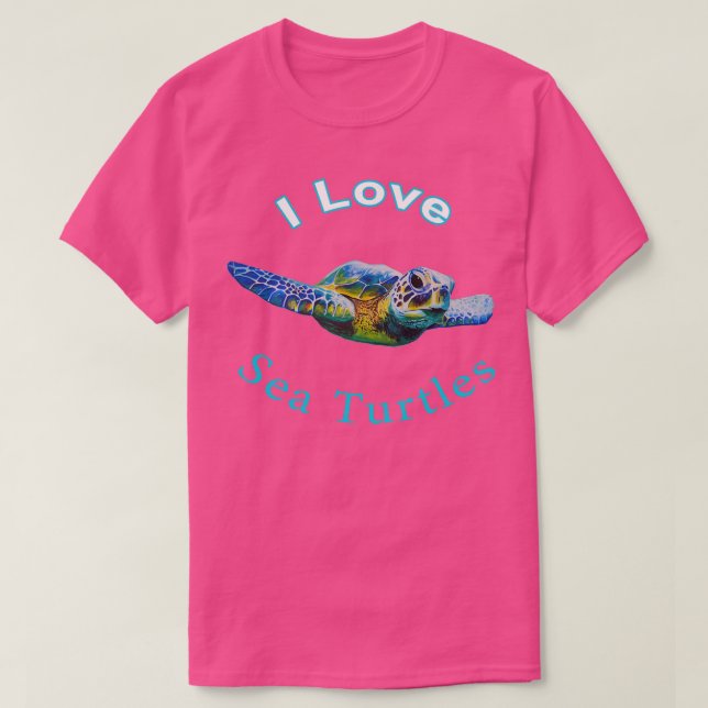 Tropiska havssköldpaddan t shirt (Design framsida)