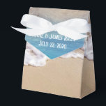 Tropiska havsviken presentaskar<br><div class="desc">Turkos oceanstrand och tropisk strand med frisk surfa för temat tropiska bröllop</div>