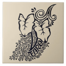 Tropiska hawaianska stam- den keramiska Taroväxten