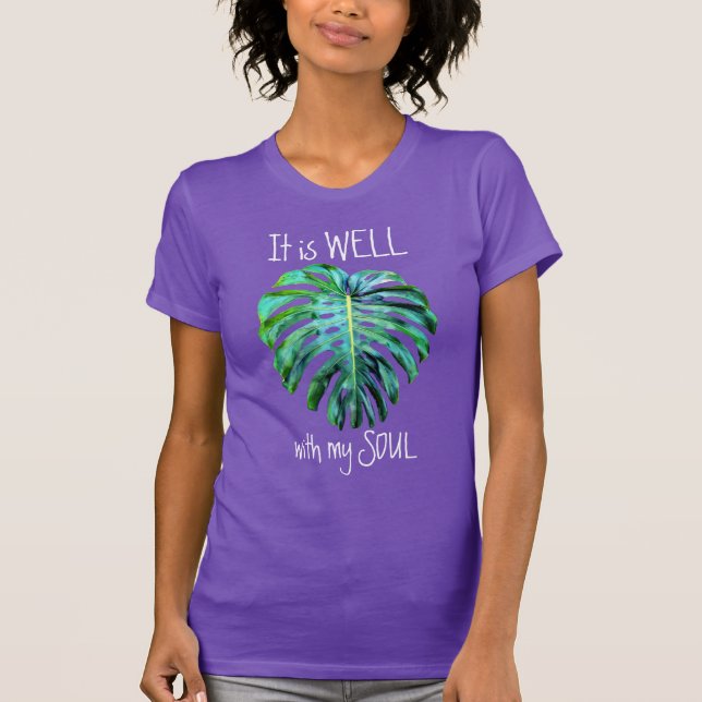 Tropiska Hawaii Låt Det Vara Väl Med Min Själ T Shirt (Framsida)