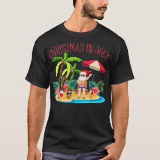 Tropiska Hawaiianska Julafton, sommarjultomten i J T Shirt