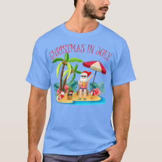 Tropiska Hawaiianska Julafton, sommarjultomten i J T Shirt