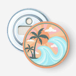 Tropiska Hawaiianska ön Handflatan Träd Good Vibes Flasköppnare