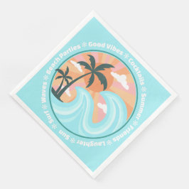 Tropiska Hawaiianska ön Handflatan Träd Good Vibes Pappersservett