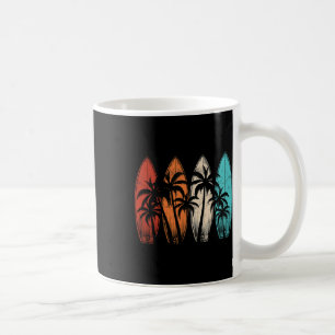 Tropiska hawaiianska surfbrädor Tropiskt palmer Tr Kaffemugg