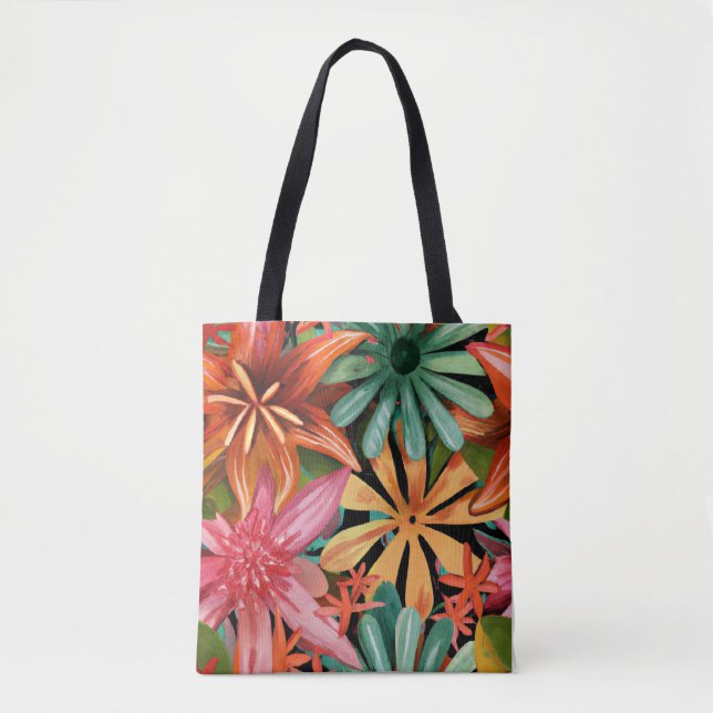 tropiska/hawaiiska/blommigt/blomma tygkasse (Framsida)