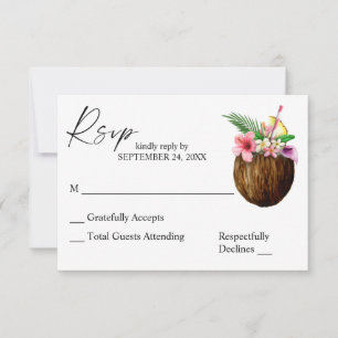 Tropiska hawaiiska Blommigten Coconut Träd OSA Kort