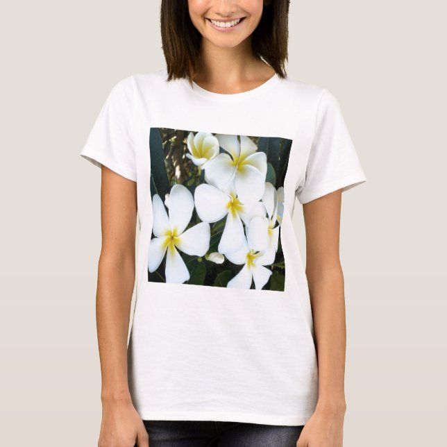 tropiska hawaiiska blommor tee (Framsida)