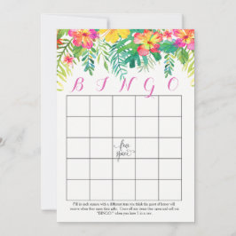 Tropiska hawaiiska Shower Bingo-kort