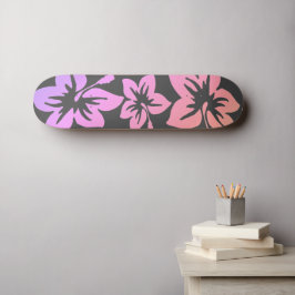 Tropiska Hawiian Hibiscus Flowers Mini Skateboard Bräda 18,5 Cm