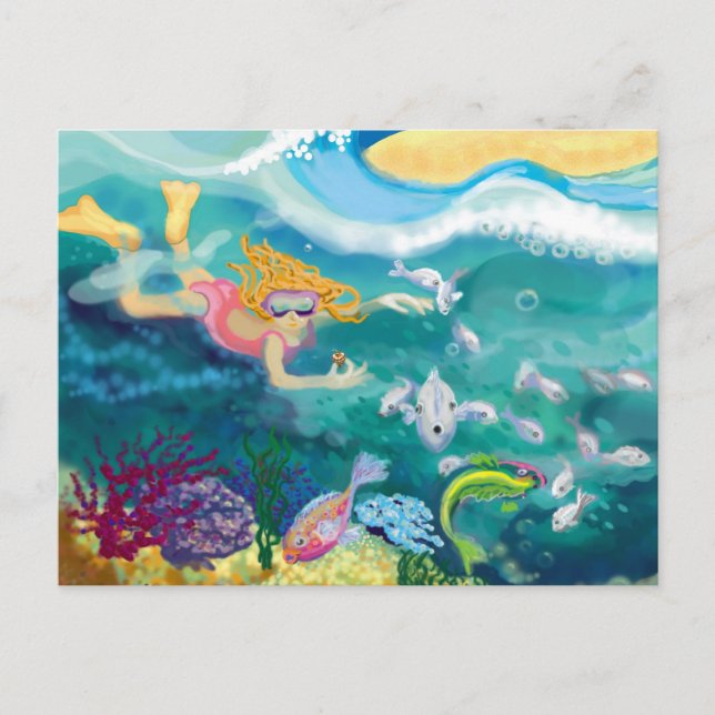 Tropiska helgdag helg vykort (Framsida)