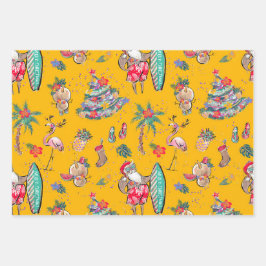 Tropiska Helgdag Julafton Wrapping Pappra Lakan