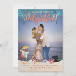 Tropiska Helgdagar jul i Florida Photo Julkort