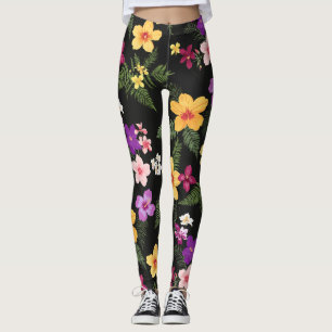 Tropiska Hibiscus Blommigt Ultra Leggings