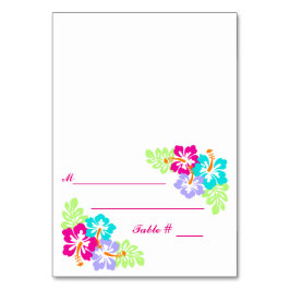 Tropiska Hibiscus - eskorteringskort Bordsnummer
