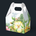 Tropiska Hibiscus-Gultens Blommigt Presentaskar<br><div class="desc">Hibiscus med tropisk blomma på en ljusblå Tvätta. Blått Tvätta kan tas bort när du redigerar designen.</div>