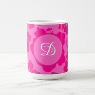 tropiska hibiscus hawaii-blommönster kaffemugg