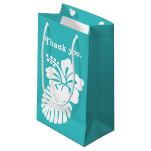 Tropiska Hibiscus i Turquise Gift Bag