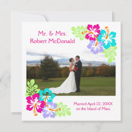 Tropiska Hibiscus - Meddelande från Squre Bröllop Inbjudningar