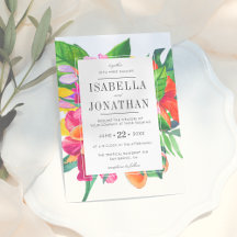Tropiska Hibiscus, Plumeria & Handflatan | BRÖLLOP