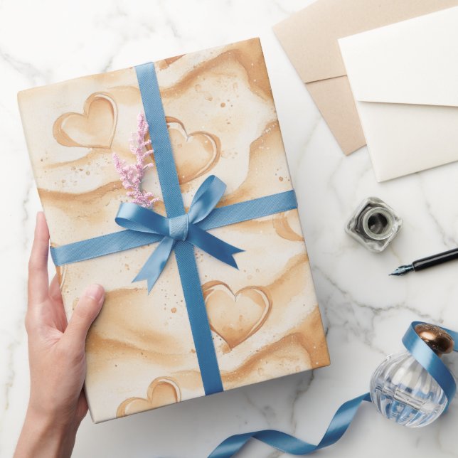 Tropiska hjärtan i Möhippan Sand Beach Presentpapper (Gifting)