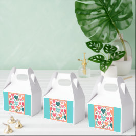 Tropiska hjärtan och blommor Alla hjärtans dag Presentaskar